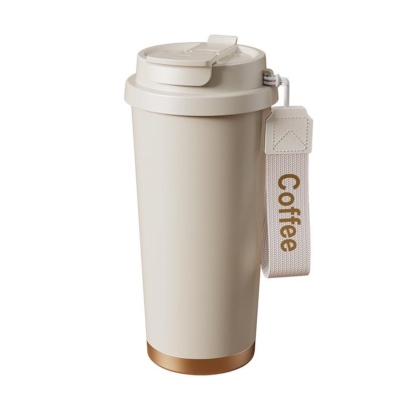 316 Stainless Steel Ceramic Double-Wall Coffee Thermos Cup - Large Capacity, Ideal Gift.