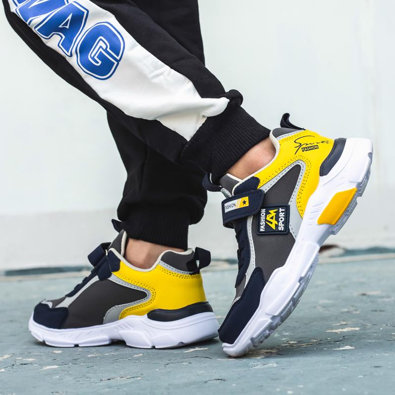 Spring/fall Boys Running Shoes Kids's Lightweight Casual Shoes Big Boys PU Leather Sneakers