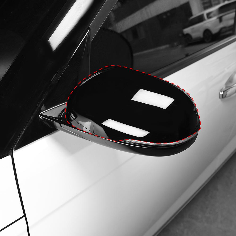 For Kia Soul -2025 GT Version Bright Black Side Door ABS Rearview Mirror Cover Trim Car Exterior Parts Rearview Mirror Shell