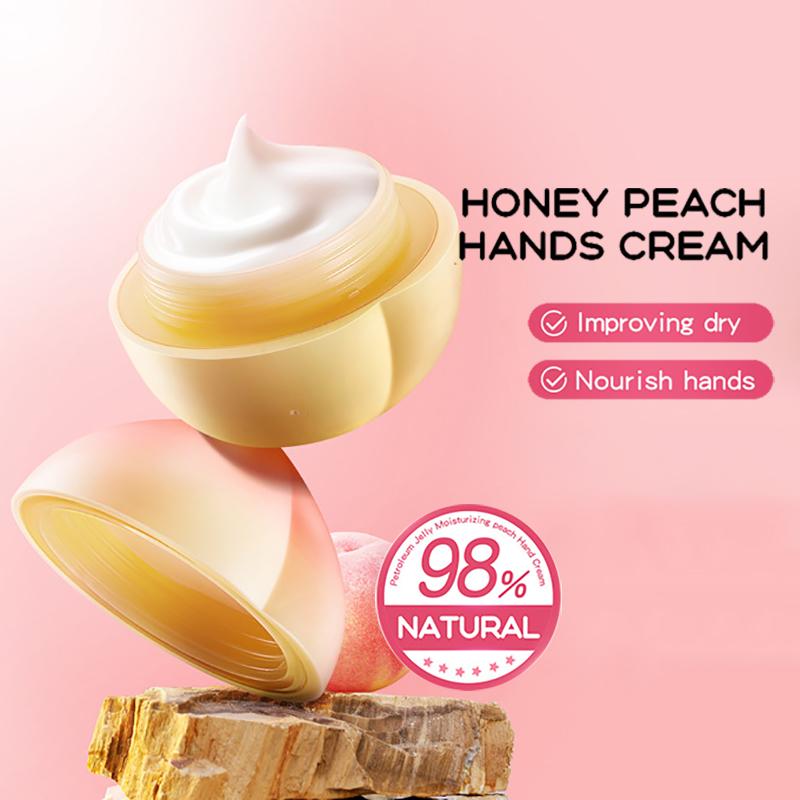 

Крем для рук SADOER с манго, персиком, алоэ вера, лимоном, увлажняющий, осветляющий, восстанавливающий, для рук, уход за кожей рук персиковый