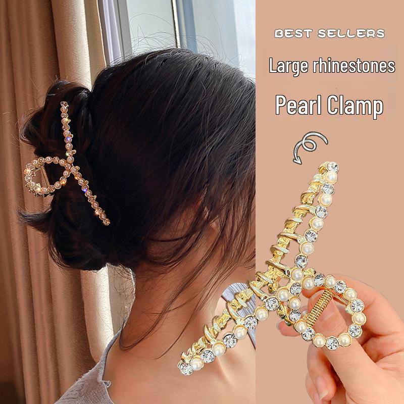 High-End Metal Shark Hair Clip - Elegant Hairpin Bow Accessory