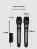 Universal UHF Dual Wireless Charging Microphone for Stage, KTV, Home, or Outdoor Use - 50m Range