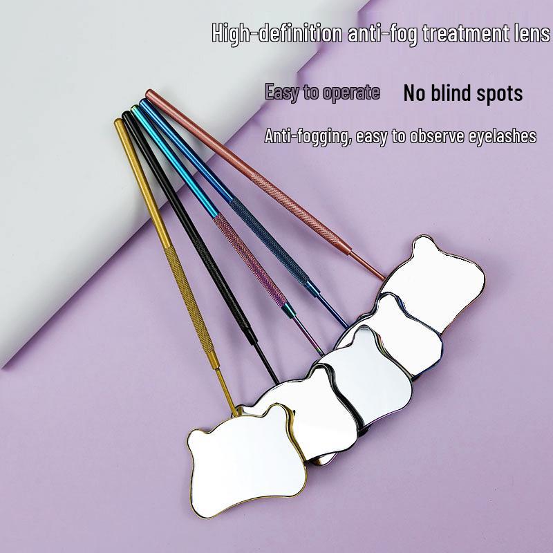 Stainless Steel Eyelash Inspection and Magnifying Mirror for Beginners
