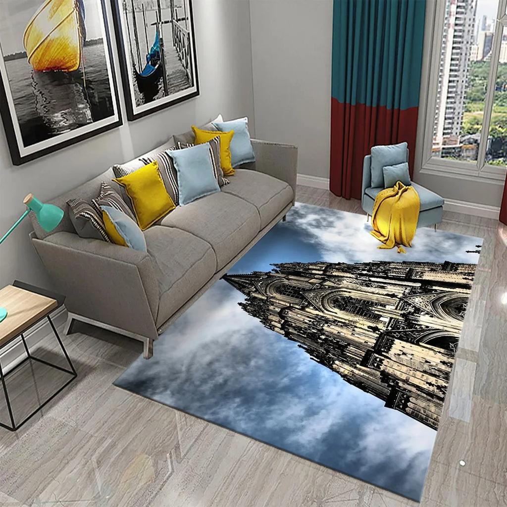 3D Religion Church Carpet Holiday Home Prayer Decor Living Room Bedroom Balcony Non-Slip Floor Mat