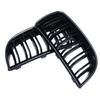 For BMW E90 E91 4 Door 2005 2006 2007 2008 #GCP-039011 Pair Front Gloss Black Double Slat Sport Kidney Grille Grill Set