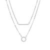 Geometric double-layer stick ring necklace women's simple fashion high-end design sense necklace women's