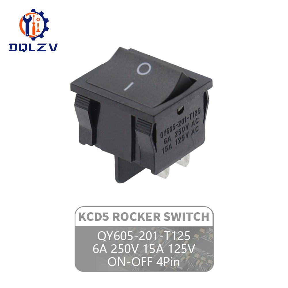 KCD5 4Pin 6Pin 2 Position 3 Position 15A / 250VAC 21x24mm 21 * 24mm Rock Switches Kit On-Off On-Off-On