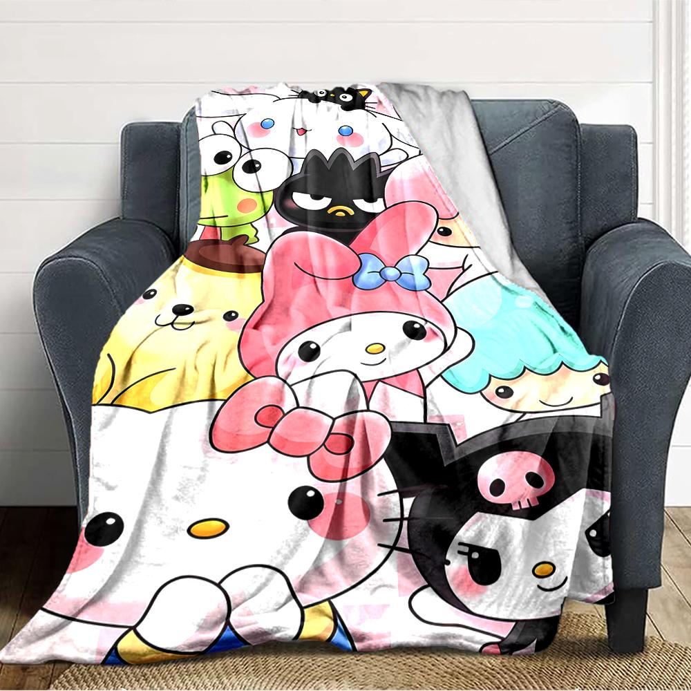 1pc Sanrio2 Blanket, Gift, for Men and Women, Soft Blanket, Good for Sofa Bed Couch Travel, Lightweight Flannel Blanket