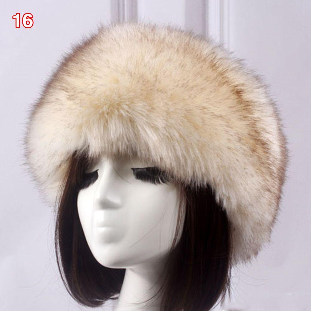Fashion Winter Earwarmer Thick Fluffy Women Russian Cap Headband Hat Faux Fur