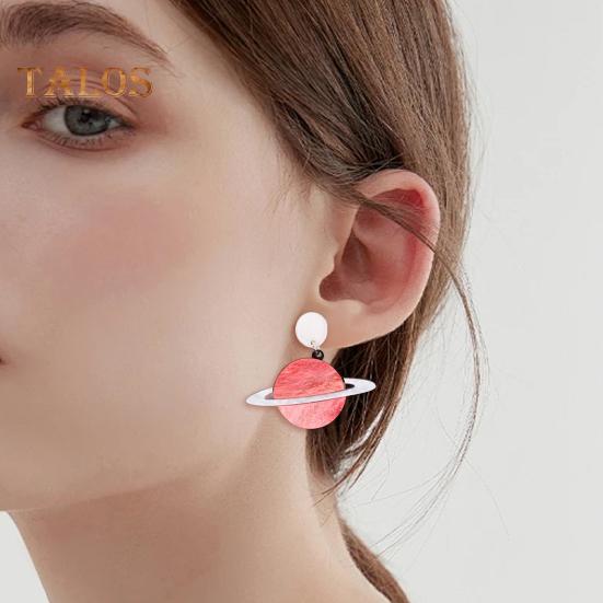 

1 пара женских серег в форме луны, звезды Вселенной, легкие украшения для ушей, ювелирные изделия, женские серьги-подвески для свиданий, выпускного вечера, поездки на работу синий