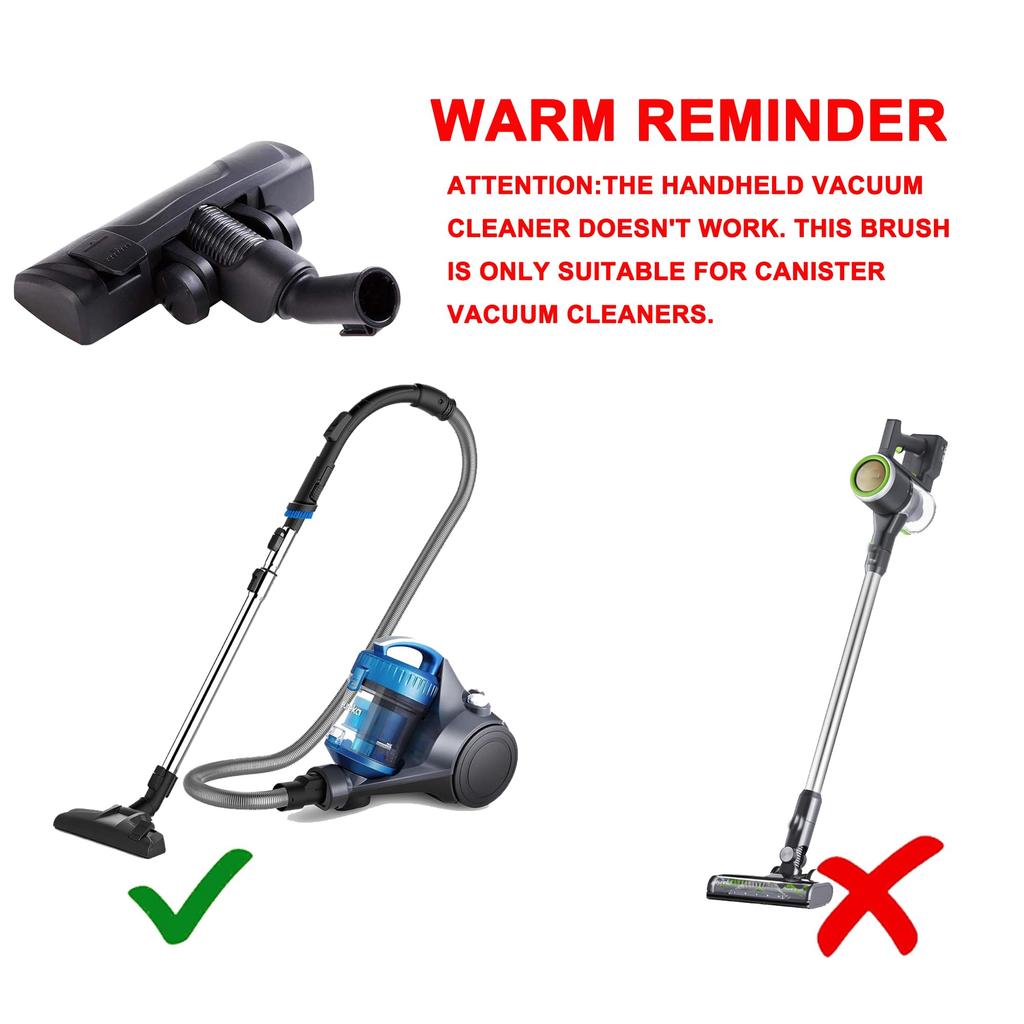 EZ SPARES Vacuum Cleaner Universal Floor Brush 32mm Floor Carpet Vacuum Cleaner Attachment Parts, Head, (1.25") Compatible, & Switchable,