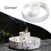 Burner Incense Stick Holder Handmade Ceramic Smudge Bowl with Ash Catcher Sturdy Unique Design Sturdy Incense Tray
