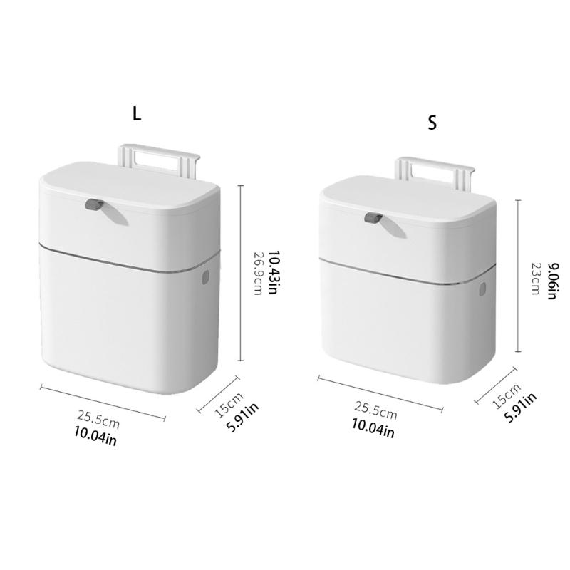 8L 10L Kitchen Composts Bin With Lid Hanging Wall Mounted Trash Can For Countertop Indoor Use