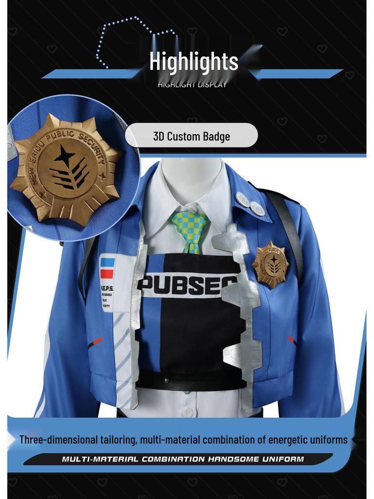 Zhu Yuan Cosplay Costume - Zero Department Criminal Investigation Team