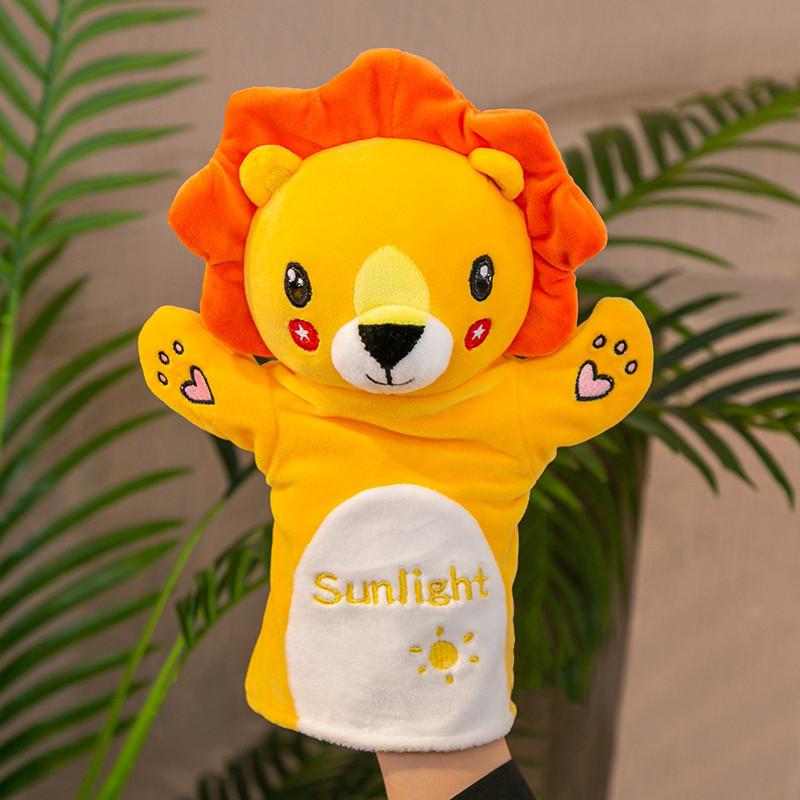 Cartoon Hand Puppet Cute Tease Baby Child Zoo Plush Animal Hand Glove Puppet Finger Sack Stuffed Doll Funny Kids Birthday Gift