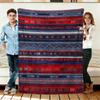 Geometric Ethnic Pattern Flannel Blanket Soft Cozy Throws Napping Travel Use