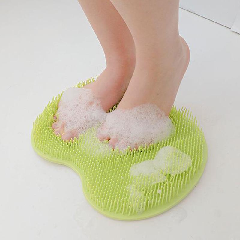 Fußwasch- und Fußmassage-Artefakt Faule Fußbürsten- und Fußmassage-Matten Zuhause Badezimmer Rutschfestes Fußwaschen mit Saugnäpfen und Fußpolstern