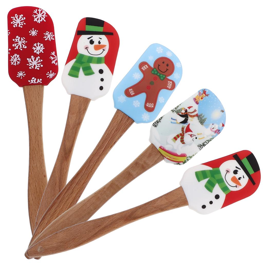 5 Pcs Baking Supplies Silicone Cream Spatula Wear-resistant Tool Convenient Brush Cake Daily Reusable Tools Butter Scraper