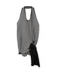Holpeipeo Striped Six-Way Loose Top (Black)