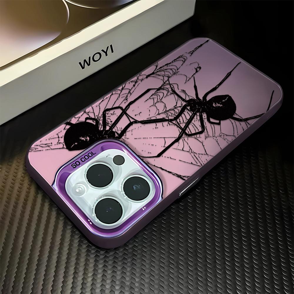 Spiders Weave Webs Phone Case For IPhone 16 14 15 Plus 11 12 13 17 Pro Max Case 16E 17 Air Shockproof Hard Pattern Cover Fundas