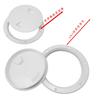 Marine ABS Sealed Round Deck Hatch Cover - 4/6/8 Inch, White/Black, Durable