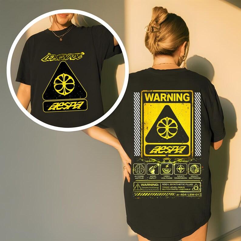 Retro Aespa Lemonade Shirt, Lemonade Sweatshirt, Aespa Members Karina, Giselle, Ningning, Winter, AESPA Synk Parallel Line Tour 2026 Shirt 4XL