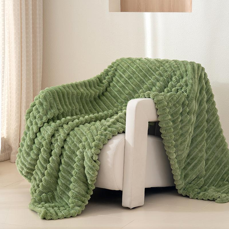 Solid-Color Winter Blanket for Napping, Sofa Throw, Vacuum-Packed Christmas Edition