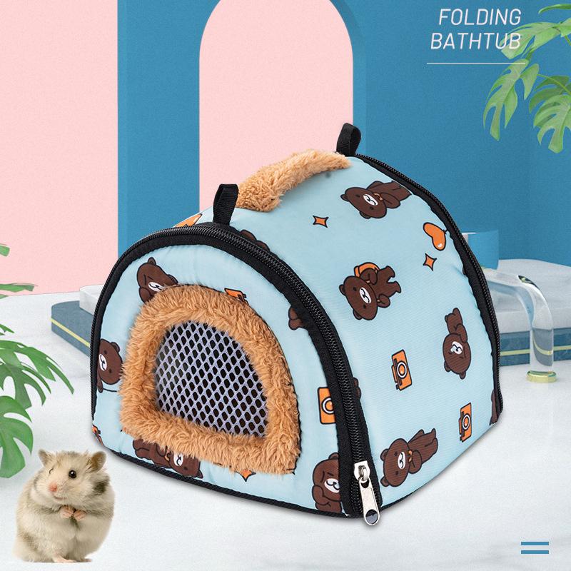 New Small Pet Carry Pouch Breathable Bag Carrier House Cage Hamster Chinchilla Portable Travel Warm Cute Guinea Pig Bed