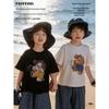 YouYou Girls' Cartoon Antibacterial Short-Sleeve T-Shirt