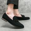 Fashion Brand Big Size Cow Suede Leather Men Flats 2025 New Men Casual Shoes High Quality Men Loafers Moccasin Driving Shoes
