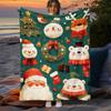1pc Festive Christmas Flannel Blanket - Lightweight, Soft, Warm Throw for Sofa, Office, Chair, Camping, Travel - All-Season Coar