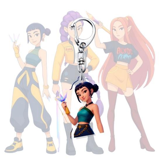 Witch Hunters Keychain Rich Character Modeling Lightweight Portable Key Chain Vibrant Color