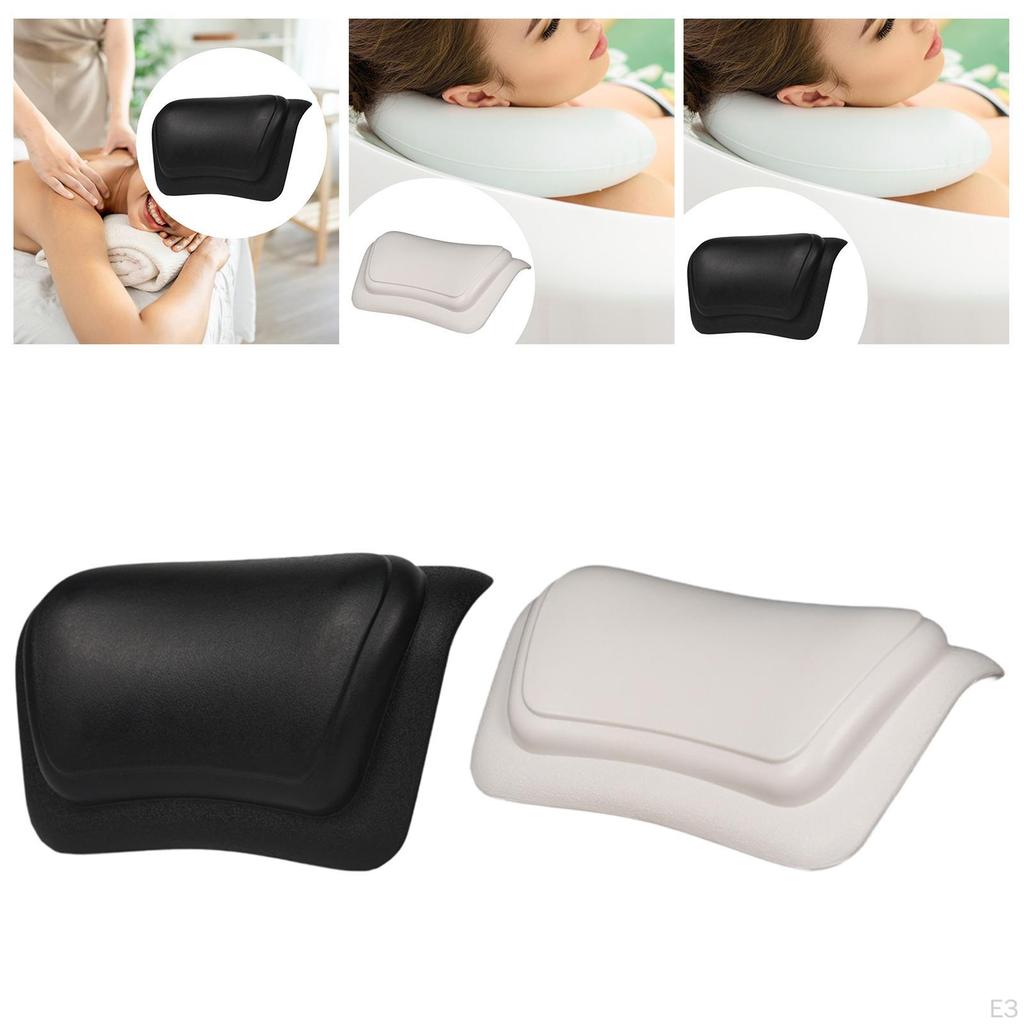 Bath Pillow Bathtub Headrest Neck Support Cushion Ergonomic PU Suitable for Spa