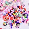 100Pcs/Lot 0.4cm Soft Pottery DIY Slime Fluffy Accessories Fruit slices Filler For Polymer Clay Toy For Children slime supplies