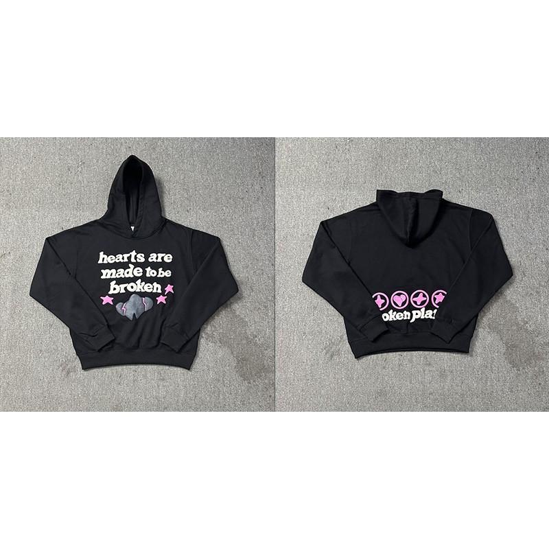 Bluza z kapturem z grafiką Broken Planet Męska Luźny krój Hip Hop Streetwear