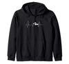 Swimming, Heart Rate Monitor, Gift for Swimmers, Zip-up Hoodie