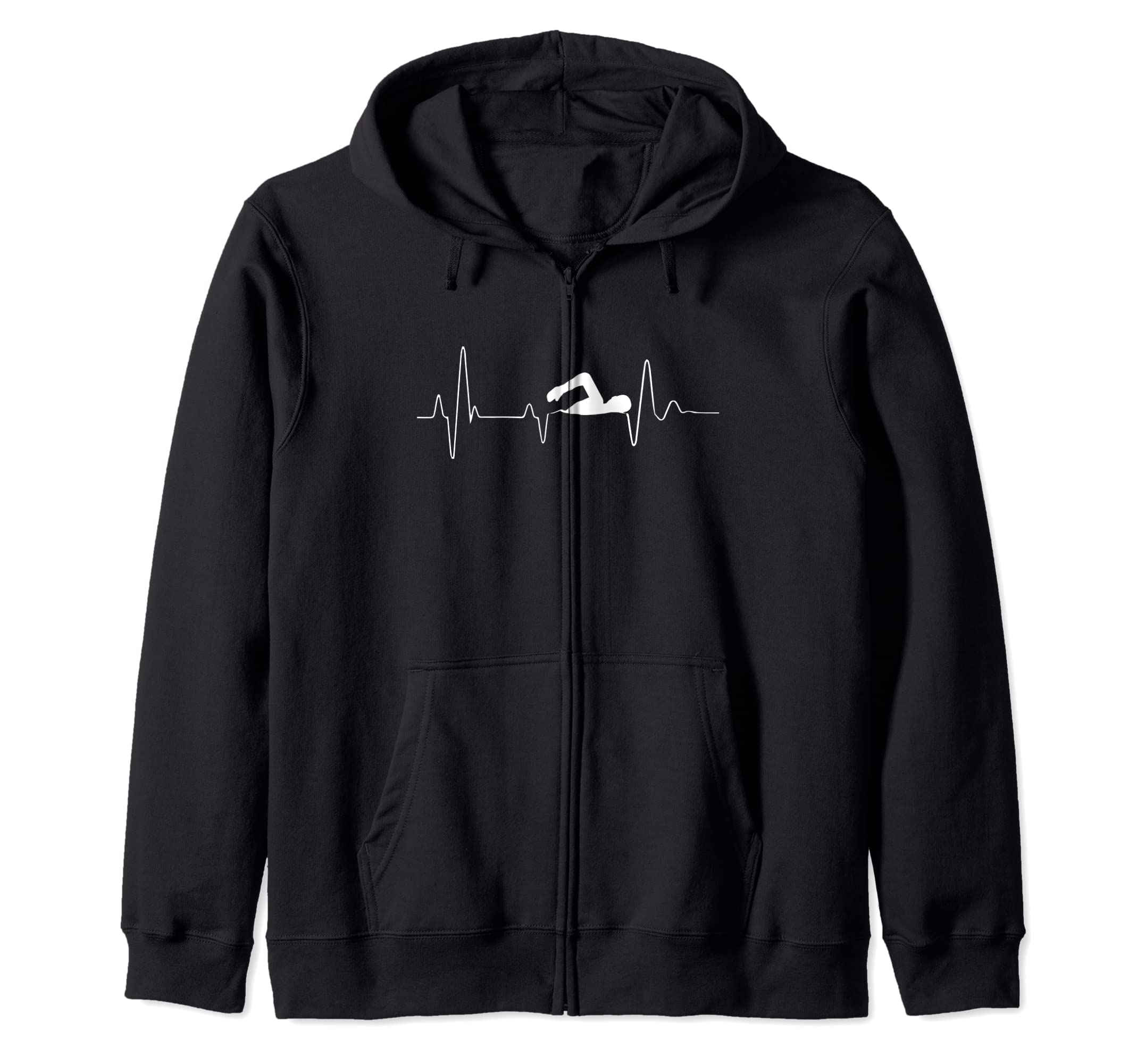 

Swimming Swimming Heart Rate Gifts for Swimmers Zip Hoodie