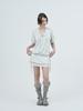 Phased Eyelet Lace Hooded Dress_Melange