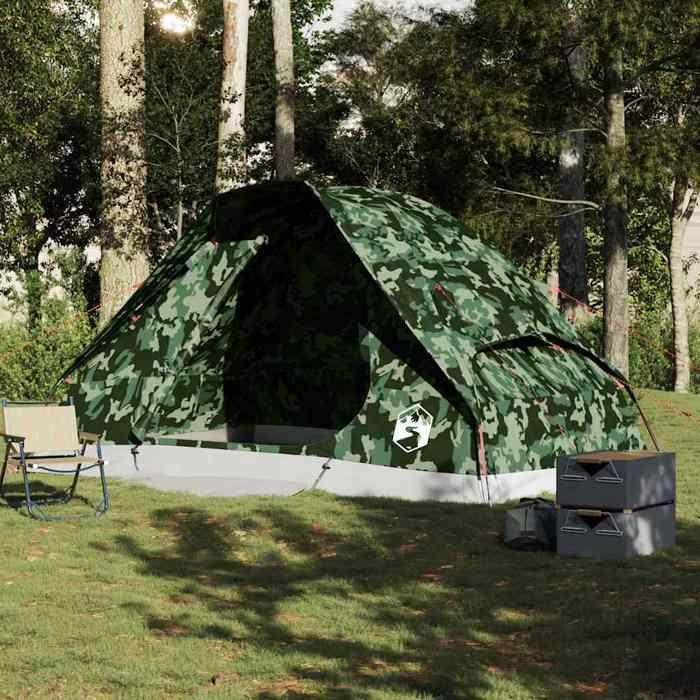 VidaXL 6-Person Camouflage Waterproof Dome Family Tent 4009647