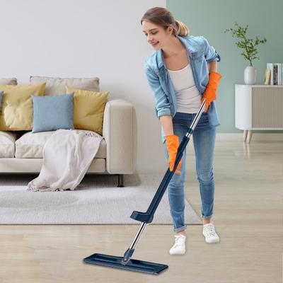 Mocio Piatto Grande con Panni di Ricambio Rotazione 360 Pulizia Umida Secca Copertura Ampia Mocio Piatto Strumento per la Pulizia Domestica