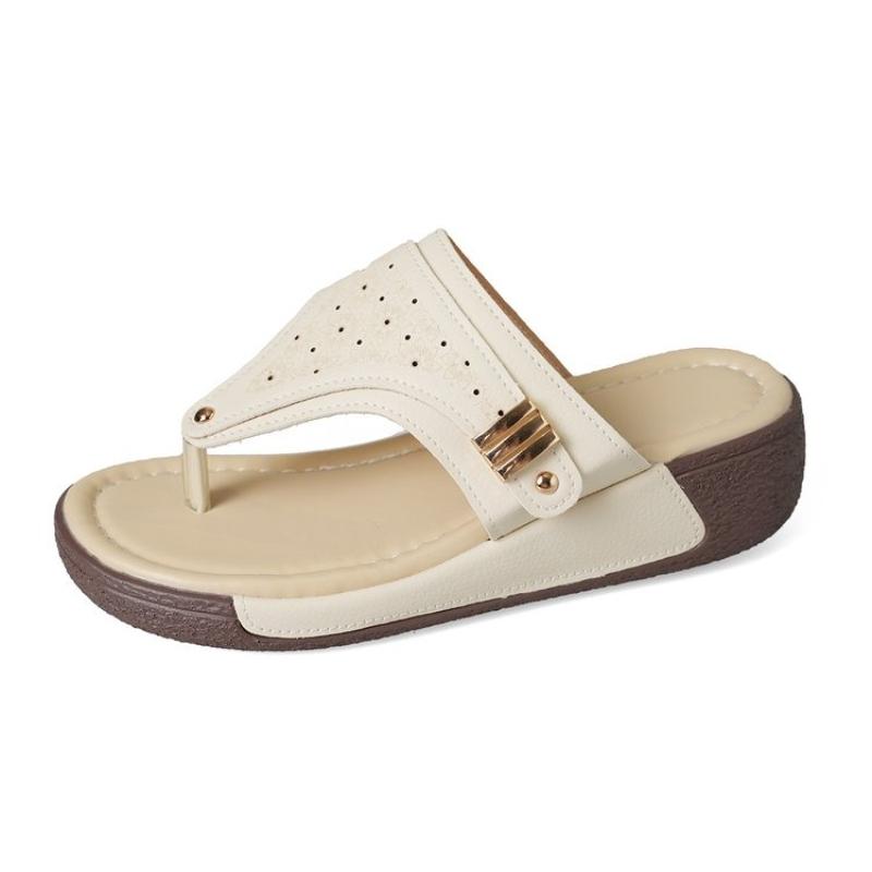 2025 Summer Women's Sandals Rome Wedges Slippers Causal Platform Beach Shoes Plus Size 43 Flip Flops Comfortable Ladies Slides