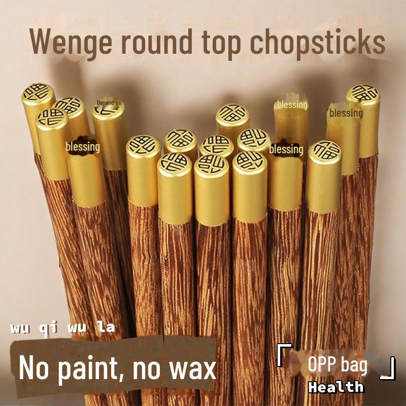 [Wow] Rotes Sandelholz Hühnerflügel Essstäbchen für Zuhause, Runde Holzessstäbchen im Etui, Kreatives Design.