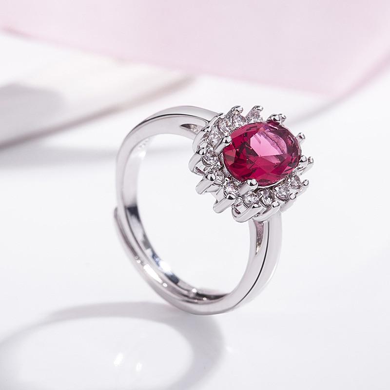 BELLA BOX Fashion Created Ruby Rings Jewelry For Women Charms Party Accessories