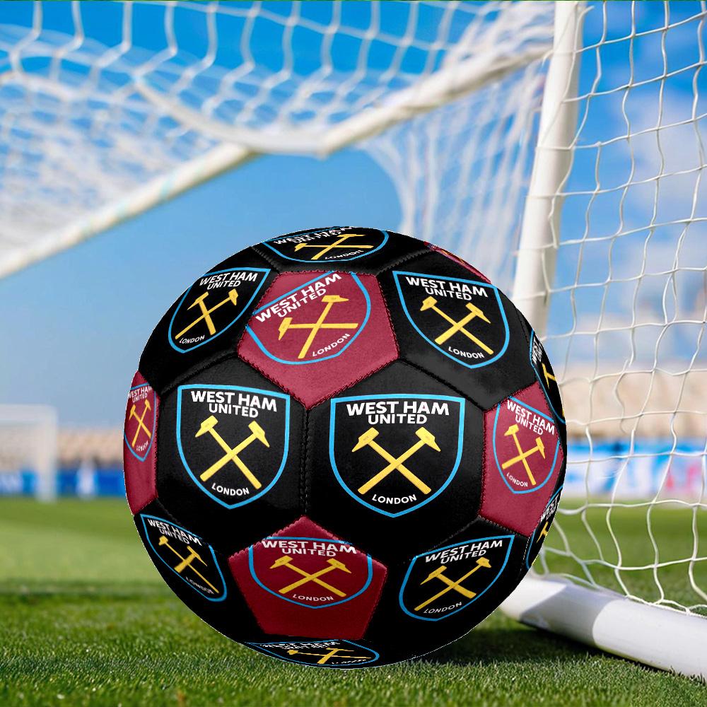 Ever-ton Football Club Crest Printed Size 5 Soccer Balls, Anti-Slip, Protective Football, Outdoor Sport, a Unique Gift Suitable for Birthday