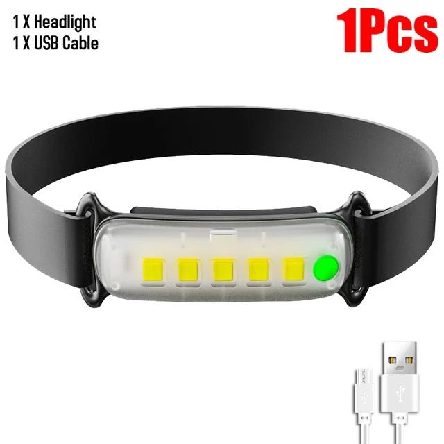 

Портативный мини-фонарик Q5+COB светодиодный налобный фонарь высокой мощности перезаряжаемый со встроенным аккумулятором для кемпинга на открытом воздухе рыбалки налобный фонарь