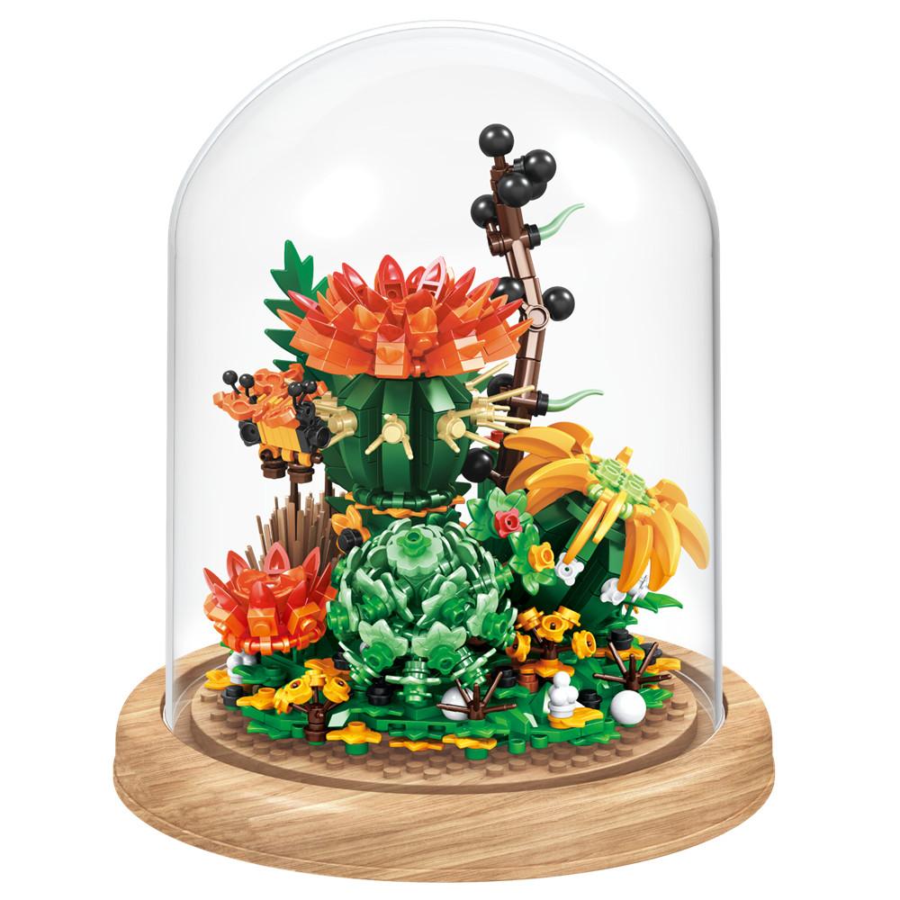 2022 City Creativity Immortal Flower Blossoms Succulent Plant Mni Building Blocks Bricks DIY MOC Assembly Toys For Girls