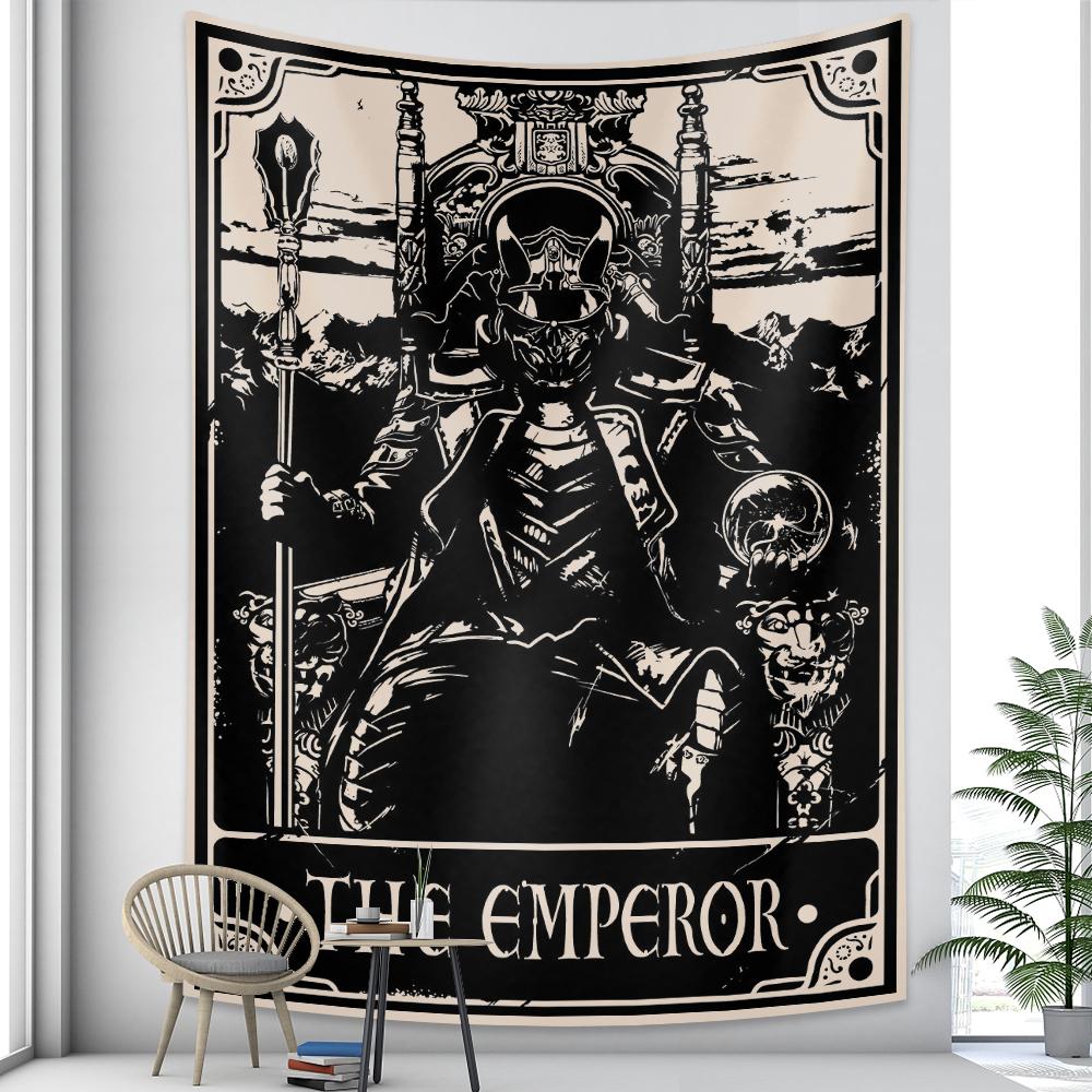 Tarot Psychedelic Scene Art Tapestry Occult Witchcraft Divination Wall Hanging Hippie Boho Decor Bedroom Home Decor