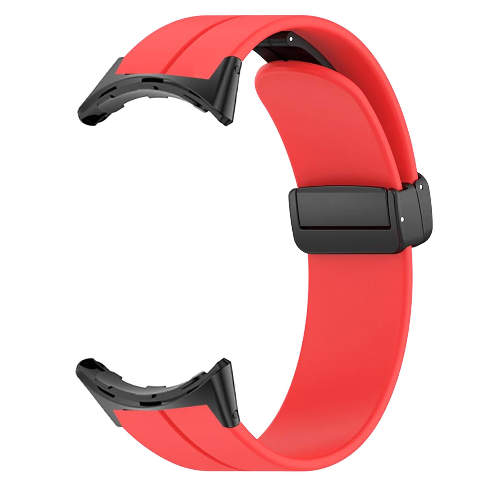 

Watch Strap Watch Band Silicone Alloy Elastic Wristband Strap Replacement with Magnetic Buckle for Google Pixel