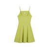 Puma Essentials Ribbed Flared Fashion Comfortable Versatile Solid Color Cami Dress Women Dresses Seaweed 630743-35