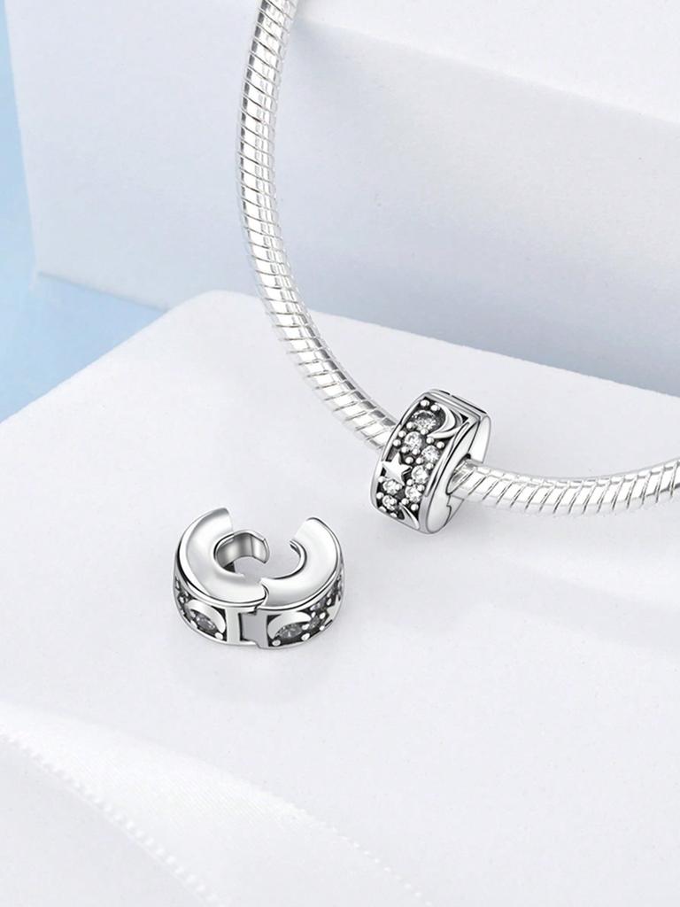 Charms Plata Stars And Moon Beads Clips And Spacers Copper Plated Fit Copperoriginal Bracelet For Jewelry Making Diy Charm